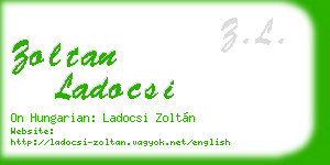 zoltan ladocsi business card